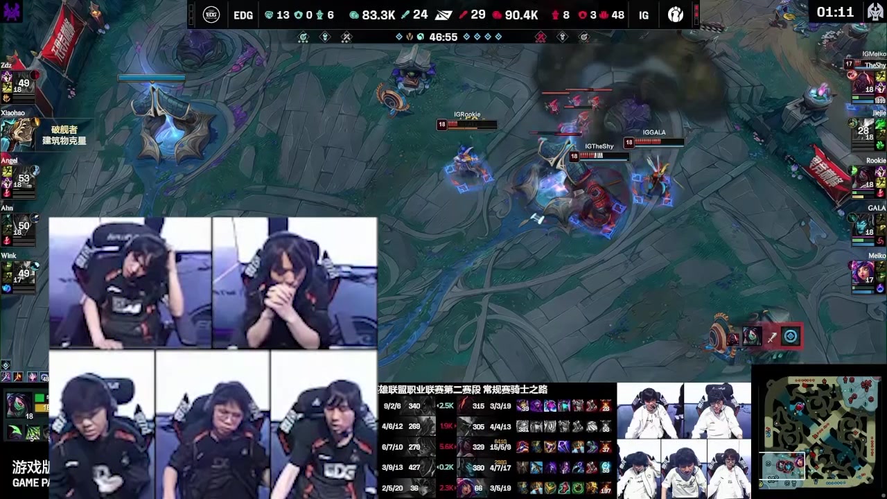 jinnianhui金年会EDG落败瞬间：全员低头神情沮丧 Zdz万分无奈疯狂挠头